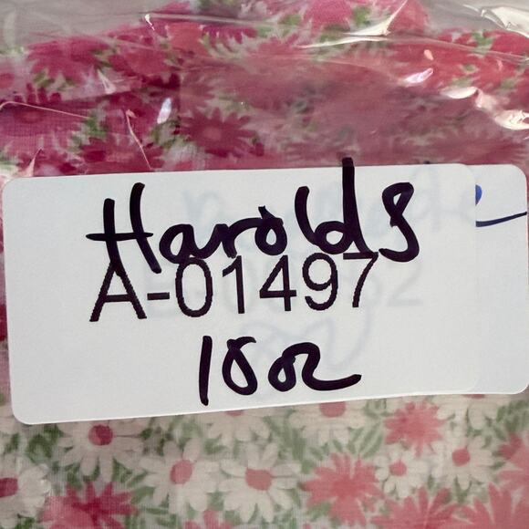 Harolds Top Womens Large Pink Floral Print Scoop Neck Tee Cropped 3/4 Sleeve - Picture 12 of 14